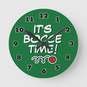 C'est l'heure de bocce ! Horloge murale drôle avec