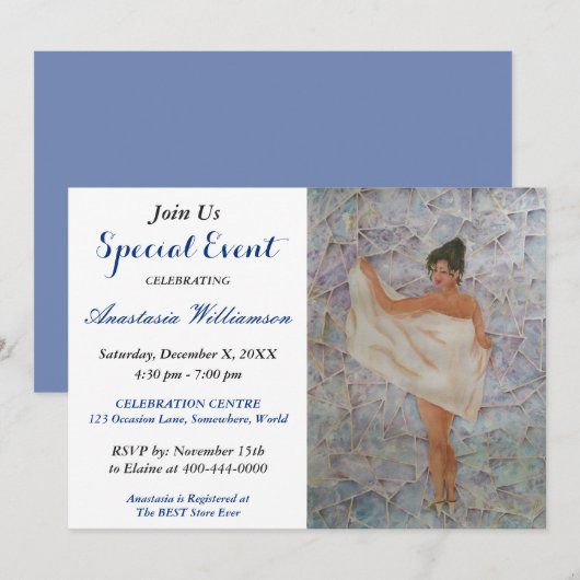 C'EST L'HEURE DE LA DOUCHE INVITATION À LA FÊTE ÉV (Devant / Derrière)