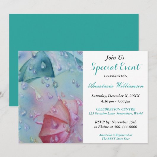 C'EST L'HEURE DE LA DOUCHE INVITATION À LA SOIRÉE (Devant / Derrière)