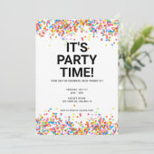 C'est l'heure de la fête Anniversaire Invitation (Debout devant)