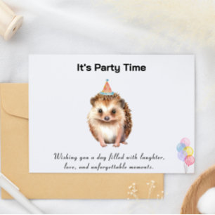 C'est l'heure de la fête Carte d'anniversaire avec