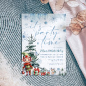 C'est l'heure de la fête Noël invitation anniversa