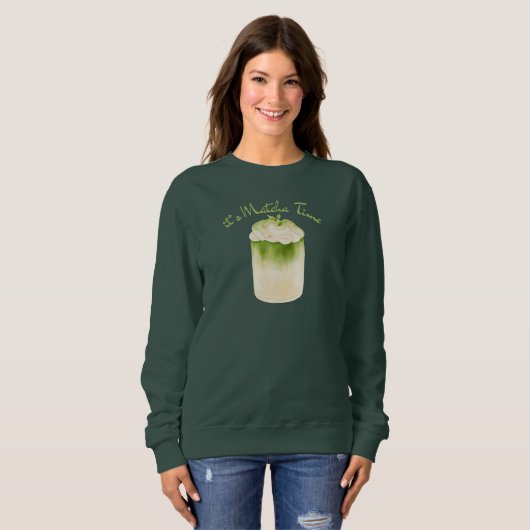 C'est l'heure de Matcha, Matcha Sweatshirt (Devant entier)