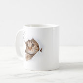 C'est l'heure du Café ? – Mug à Café avec un Chat (Devant gauche)