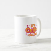 "C'est l'heure du café" Mug Rose Clair et Orange (Devant droit)