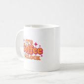"C'est l'heure du café" Mug Rose Clair et Orange (Devant gauche)