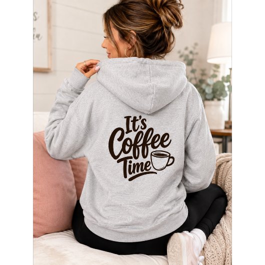 C'est l'heure du café Sweat à capuche pour amateur