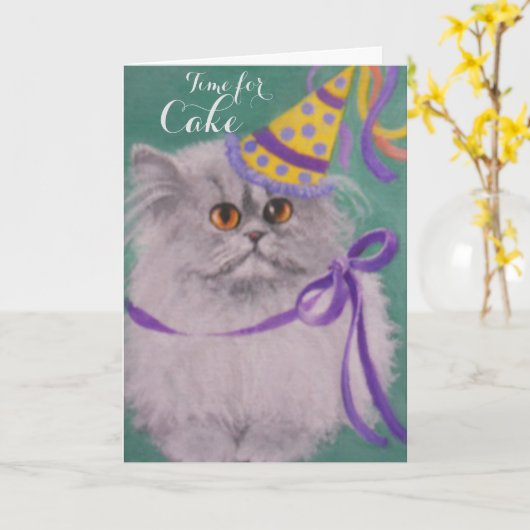 C'est l'heure du gâteau ?/ carte d'anniversaire de (Fleur jaune)