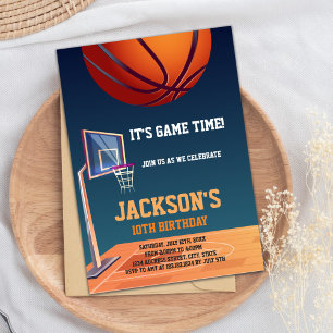 C'est l'heure du jeu Basketball Invitations