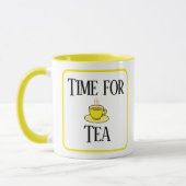 C'est l'heure du thé, tasse de thé jaune. Avec ton (Gauche)