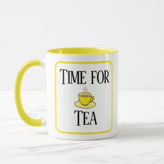 C'est l'heure du thé, tasse de thé jaune. Avec ton (Gauche)