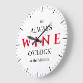 C'est l'heure du vin Horloge murale | Bar à vin dr (Angle)