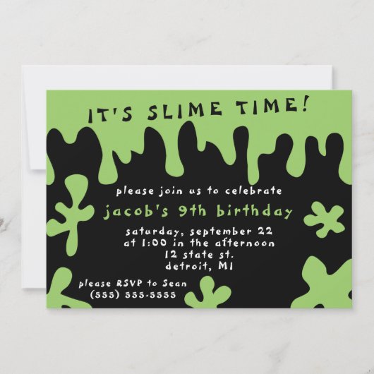 C'est l'heure mince ! Invitation d'anniversaire (Devant)