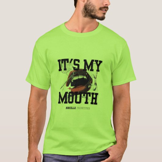 "C'est Ma Bouche" T-Shirt Graphique à Déclaration (Devant)