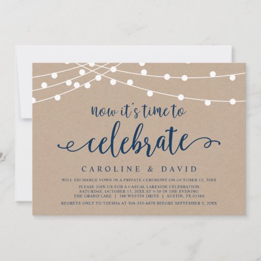 C'est maintenant temps de célébrer, Faire-part de (Devant)