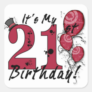 C'est mes stickers de ballon à 21e anniversaire