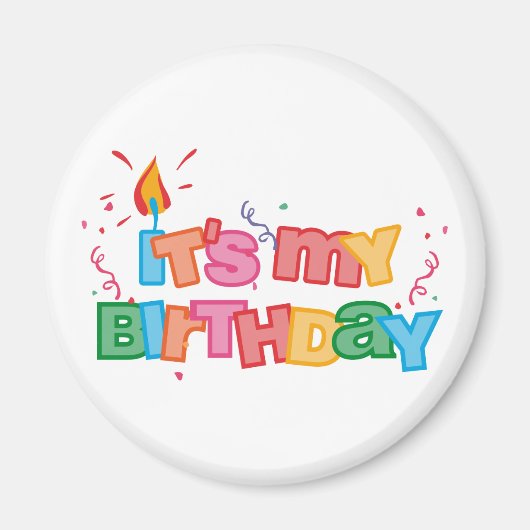 C'est mon aimant de lettres d'anniversaire (Devant)