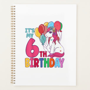 C'est mon anniversaire de 6 ans Licorne Garçons Fi