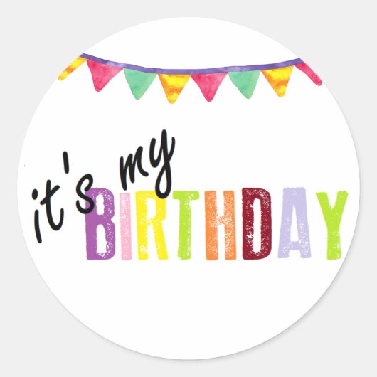 c'est mon autocollant d'anniversaire (Devant)