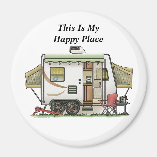 C'Est Mon Bon Endroit Camper Magnet (Devant)