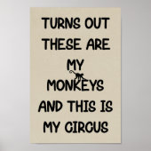 C'est Mon Cirque, Ce Sont Mes Singes Affiche (Devant)