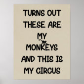 C'est Mon Cirque, Ce Sont Mes Singes Affiche (Devant)