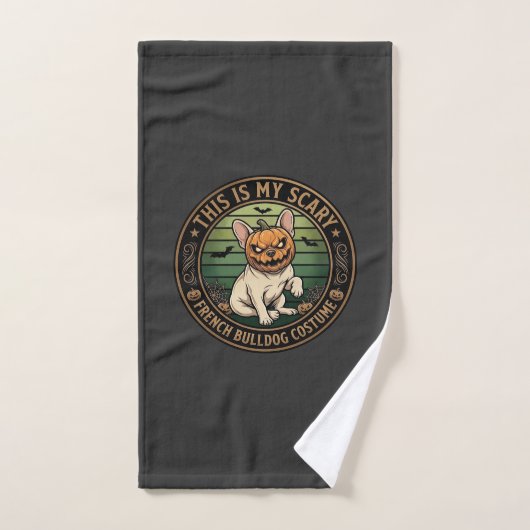 C'est mon costume effrayant de Bouledogue Français (Serviette à main)