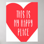 C'Est Mon Happy Place Print, Poster Rouge, Aesthet (Devant)