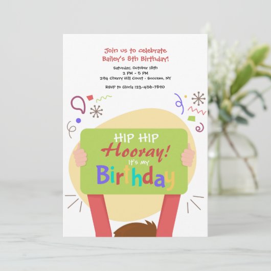 C'est mon invitation d'anniversaire (Debout devant)