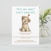 C'est mon jour Invitation pour fête de chien Drôle (Debout devant)