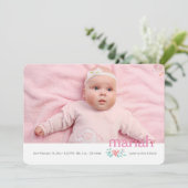 C'est mon nom Faire-part de naissance photo (Debout devant)
