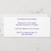 C'est mon premier Invitation de train d'anniversai (Dos)