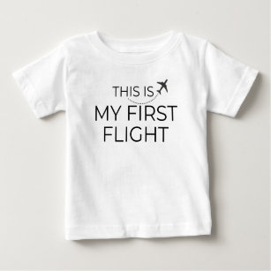 "C'est mon premier vol" Mini T-shirt bébé minimali
