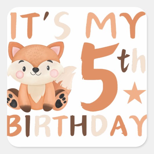 C'est mon Sticker de 5e anniversaire (Devant)