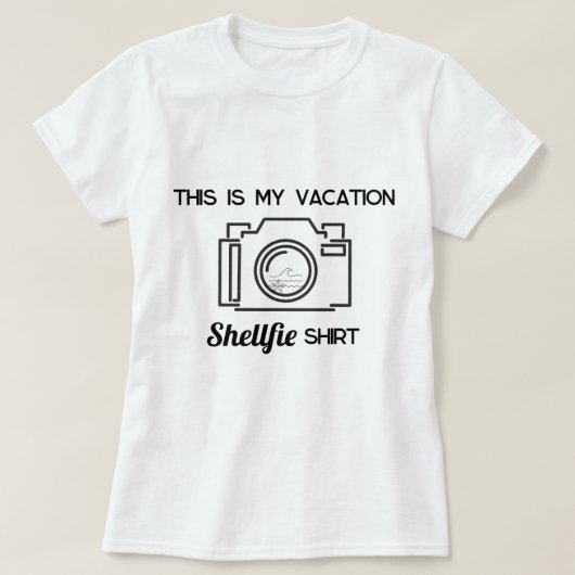 C'est mon T-Shirt Shellfie de vacances – TShirt po (Design devant)
