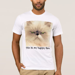 C'EST mon visage heureux, T-shirts Funny Cat