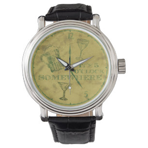 C'est montre vintage d'horloge de cinq o quelque