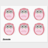 C'est My Birthday Stickers mignon Chouette rose Ca (Feuille)