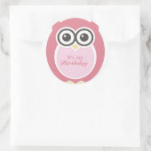 C'est My Birthday Stickers mignon Chouette rose Ca (Sac)