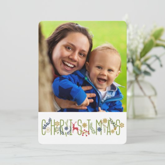 C'est Noël Carte photo vertical (Debout devant)