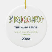 C'est Noël Fête Ornement Personnalisé (Dos)