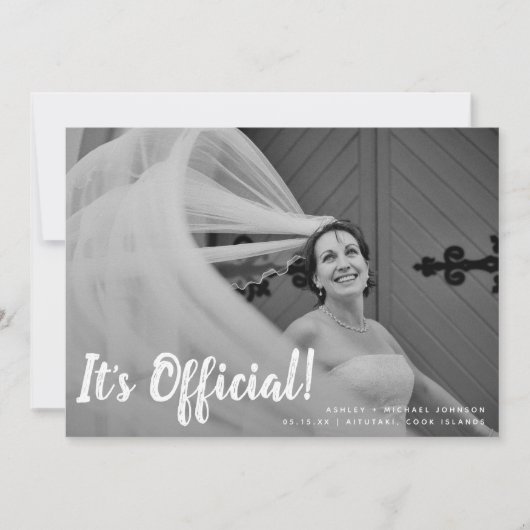 C'est officiel 2 Mariage photo Faire-part (Devant)