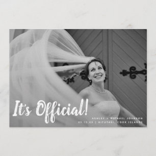 C'est officiel 2 Mariage photo Faire-part