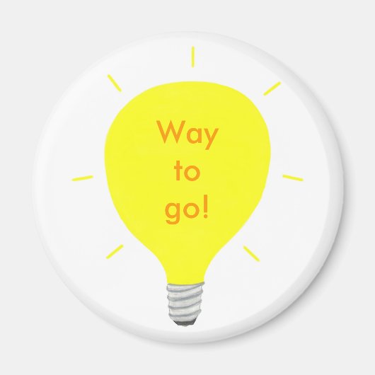C'est parti ! Magnets de l'ampoule positive Affirm (Devant)