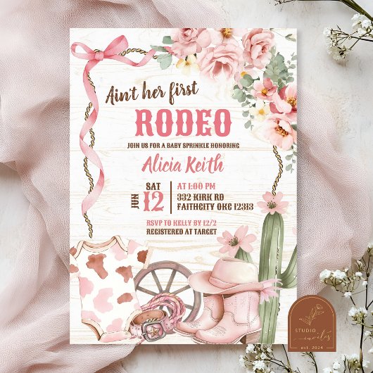 C'est pas son premier rodéo Invitation Baby Sprink