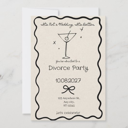C'est Pas Un Mariage C'est Mieux Invitation Drôle (Devant)