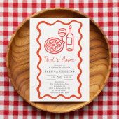 C'Est Plus Pizza Vin Bridal Douche Invitation