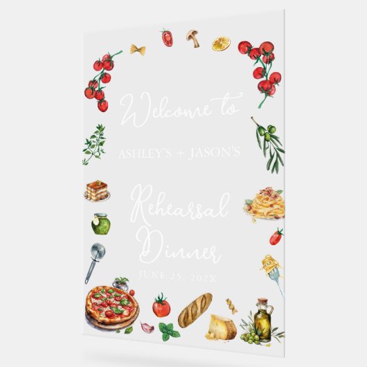 C'est plus Rehearsal Dinner signe de bienvenue (Angle)