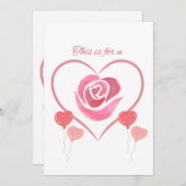 C'est pour nous, une belle carte d'invitation. (Devant / Derrière)