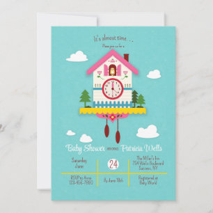 C'est presque temps Baby shower Invitation